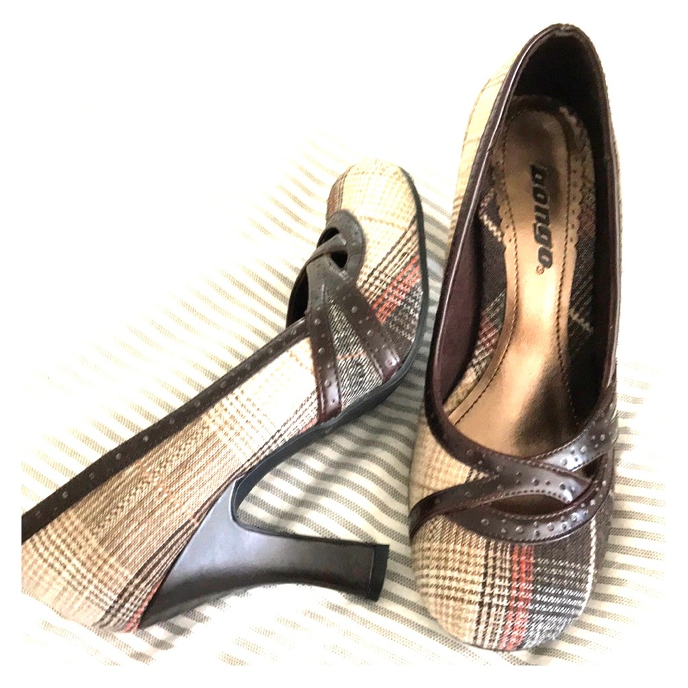 Brown Plaid shoe